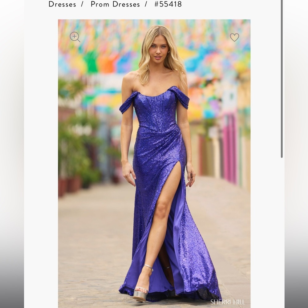 Sherri Hill 55418 Prom dress Periwinkle Size 6